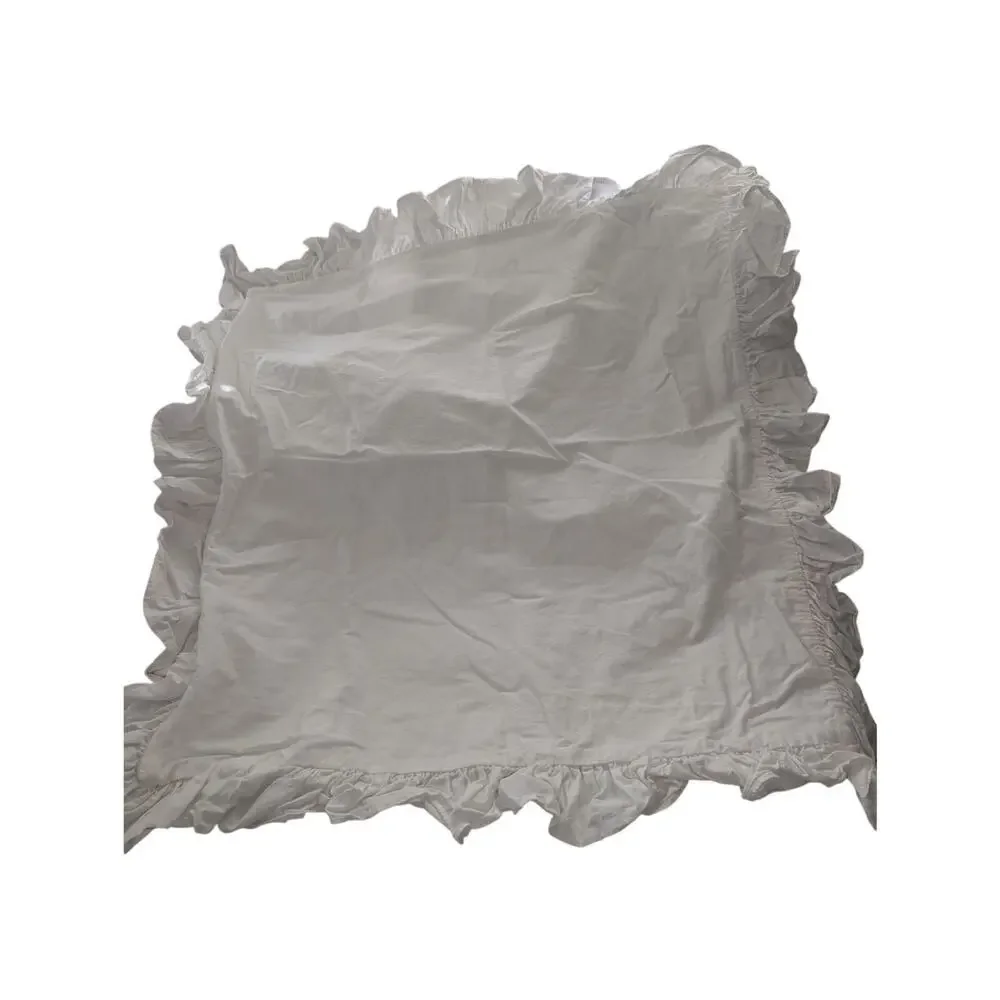 CUSTOM MADE EURO PILLOW SHAMS! 100% FINE COTTON, RUFFLED EDGES, ZIPPER CLOSURE!